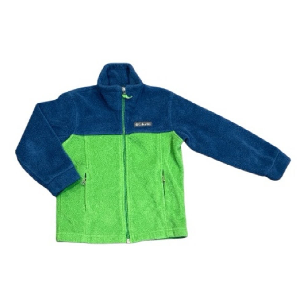 Columbia fleece blue and green jacket